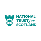 National Trust for Scotland logo, writing in green